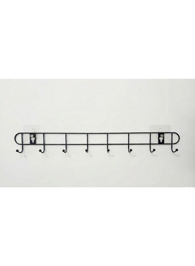 شماعات متعددة الاستخدام ب 8 خطافات مناسبه للملابس للباب مع دبل فيس لاصق- شماعات تعليق للمطبخ والحمام- منظم معالق للمطبخ لتعيق السهل مع دابل فيس   - شماعات ملابس معدن مانعة للانزلاق تاتي مع دبل فيس لسهولة اللصق علي الحائط، شماعات بالطو وملابس  - شماعة باب للهدوم والملابس - شماعة تعليف باب حمام وغرف النوم - شماعت تعليق - Image 1